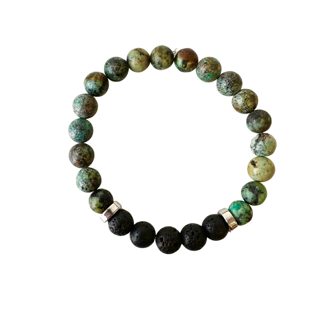 African Turquoise Diffuser Bracelet, Langford, BC Canada