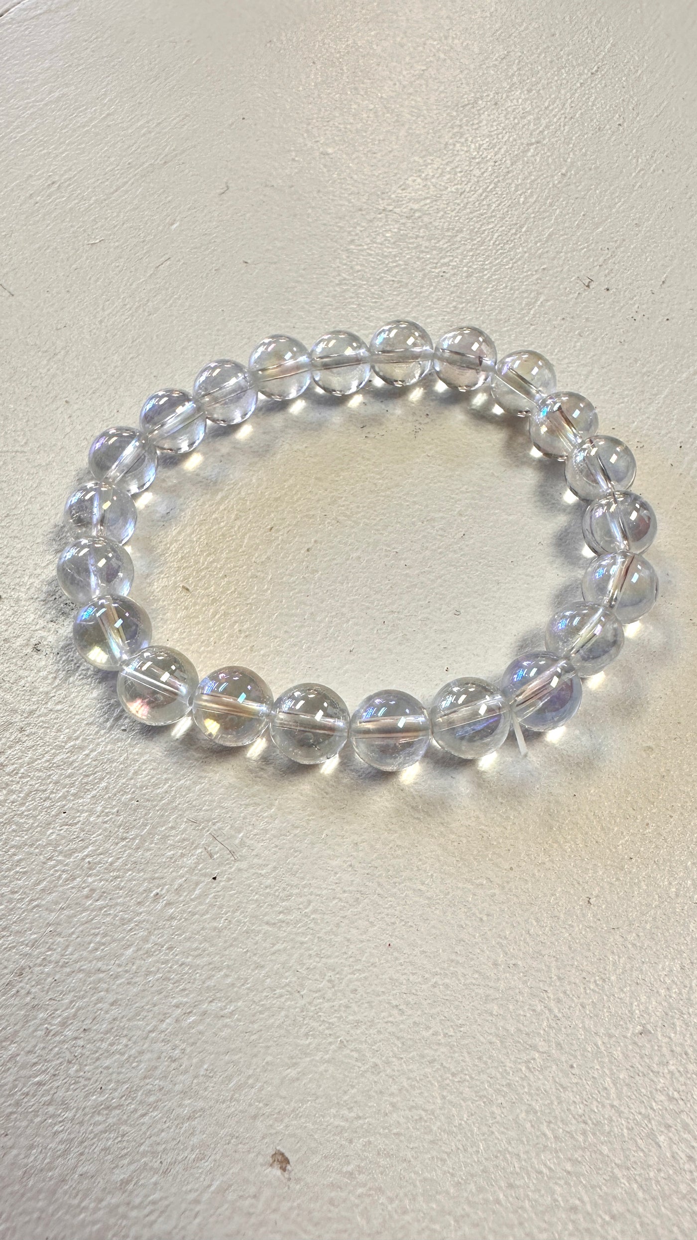 Bracelet Clear Quartz Crystal With Aura