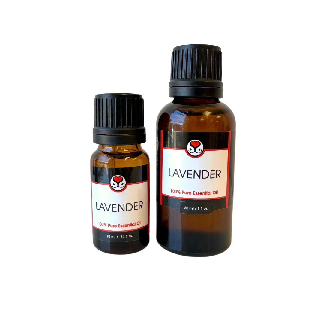 Lavender Pure Essential Oil 10ml and 3ml bottles, Langford BC Canada