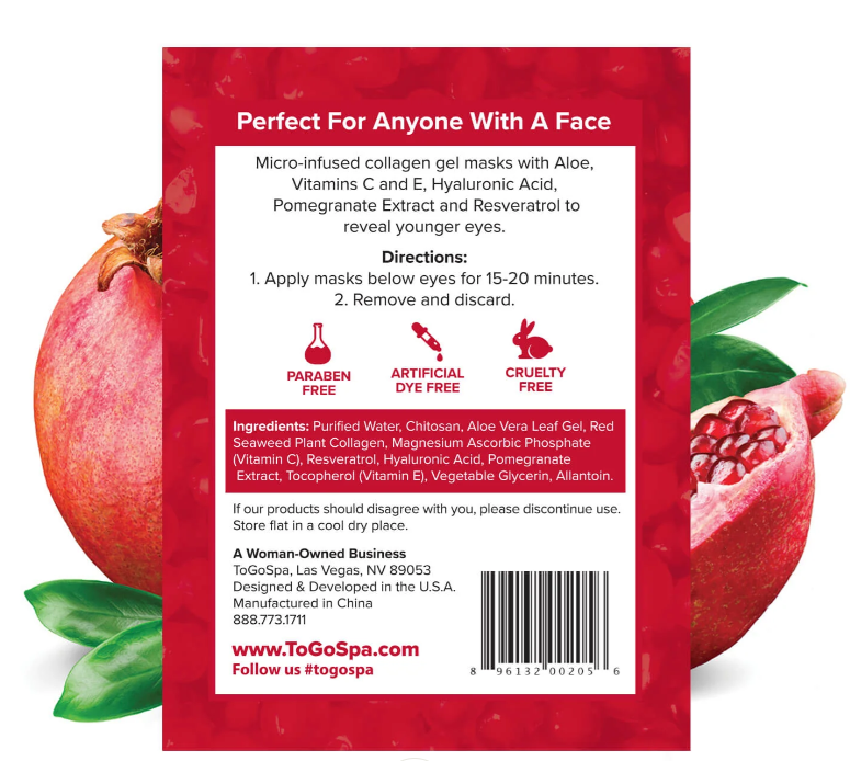 Eye Mask - Pomegranate Under Eye Gel Mask