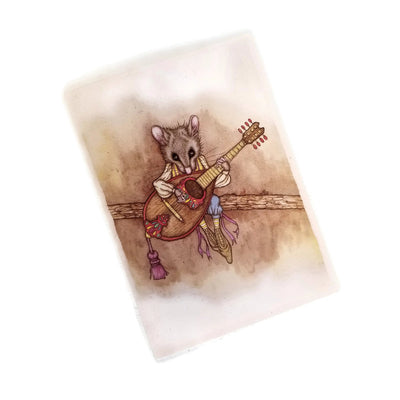 Leah Schell Blank Notecard - Mandolin Mouse