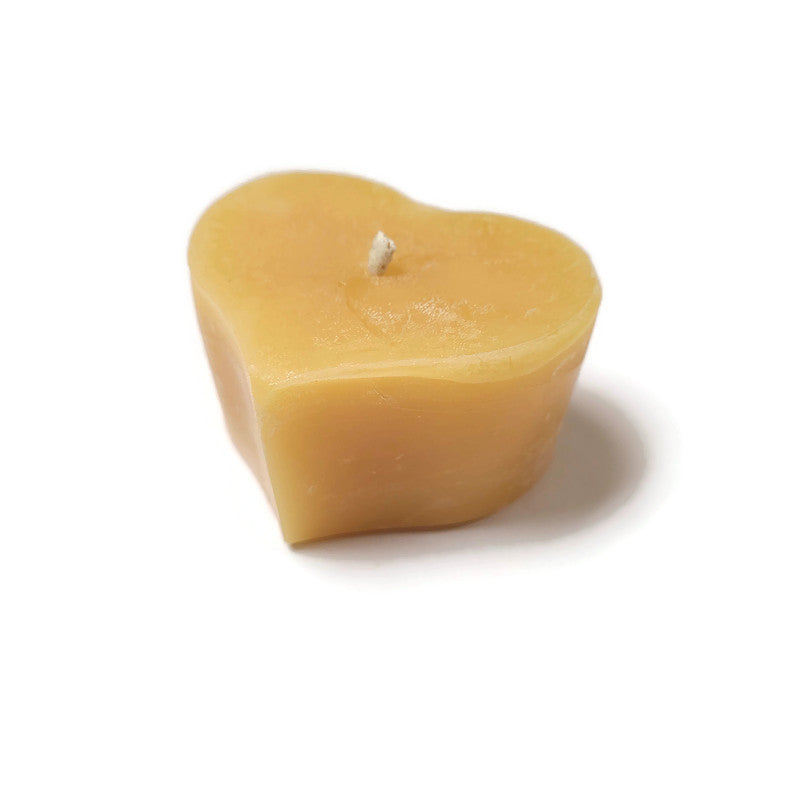 Beeswax Heart Candle